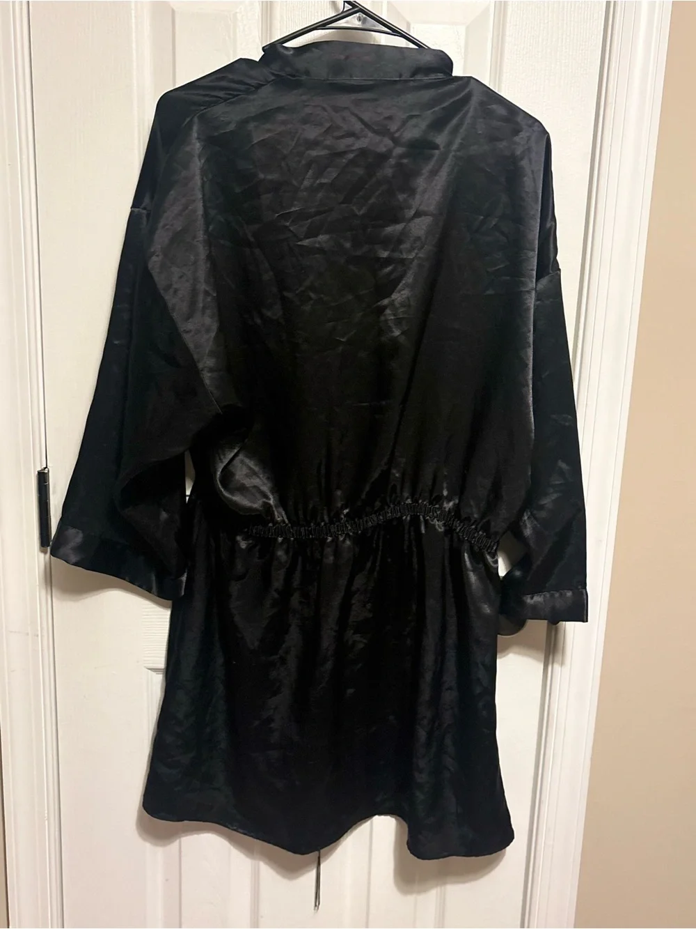 Vintage Victoria's Secret Black Satin Robe
